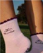 purple thursday grip socks