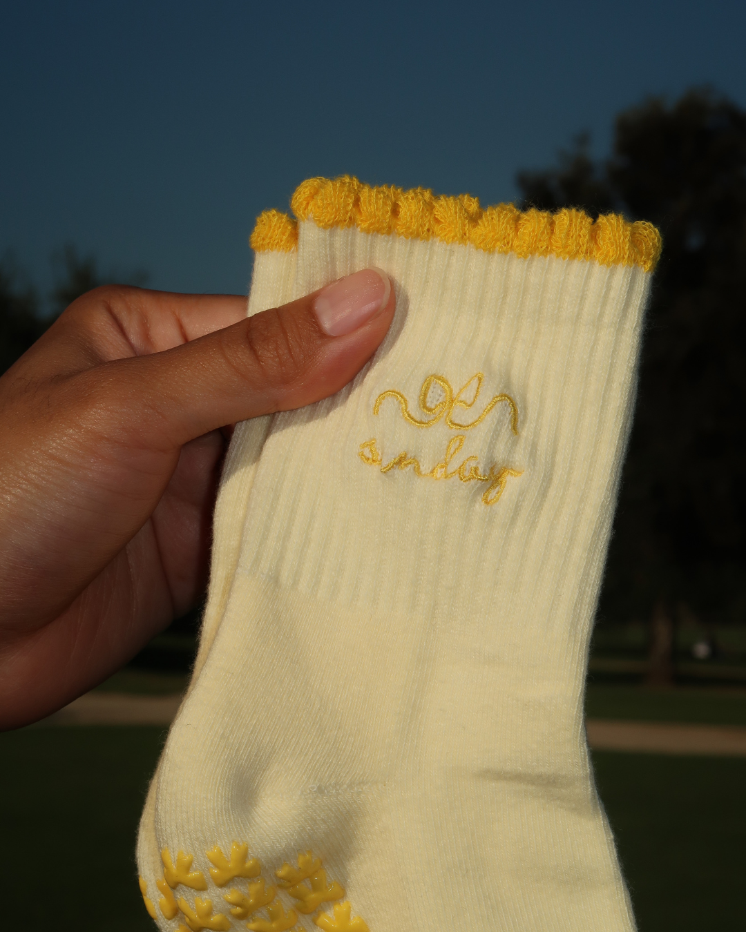sunday citrus grip socks